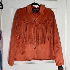 Rust Fringe Women's Jacket